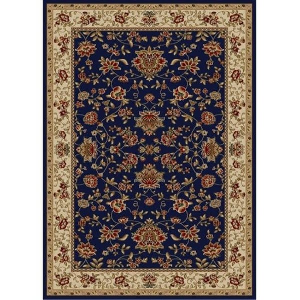 Radici Usa Inc Radici 1597-1455-NAVY Como Rectangular Navy Blue Traditional Italy Area Rug; 5 ft. 3 in. W x 5 ft. 3 in. H 1597/1455/NAVY